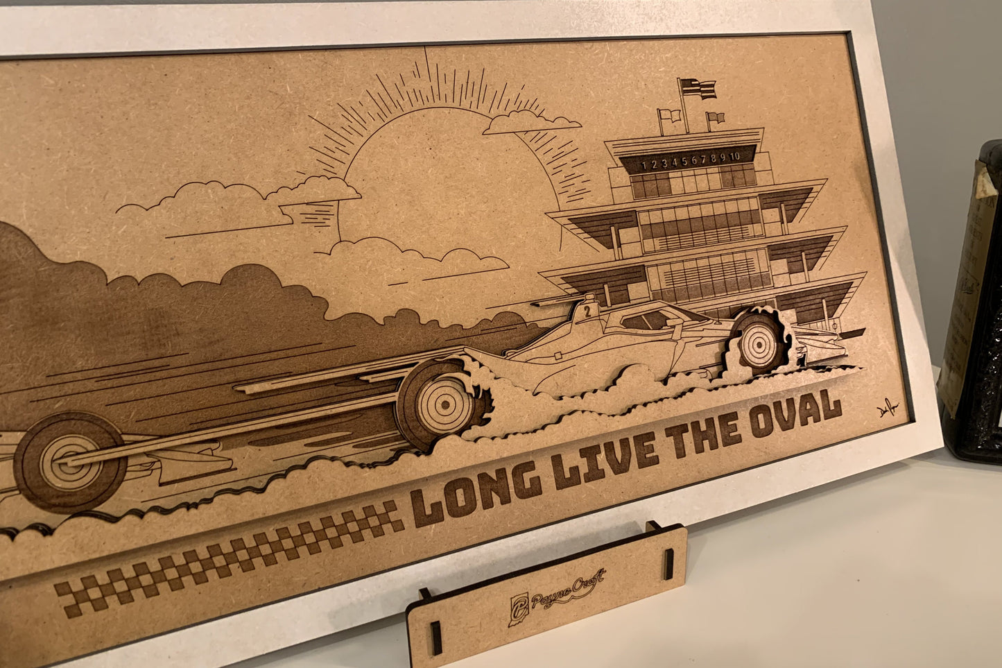 Indy 500 3D wood art – Indianapolis Motor Speedway® decor by PayneCraft
