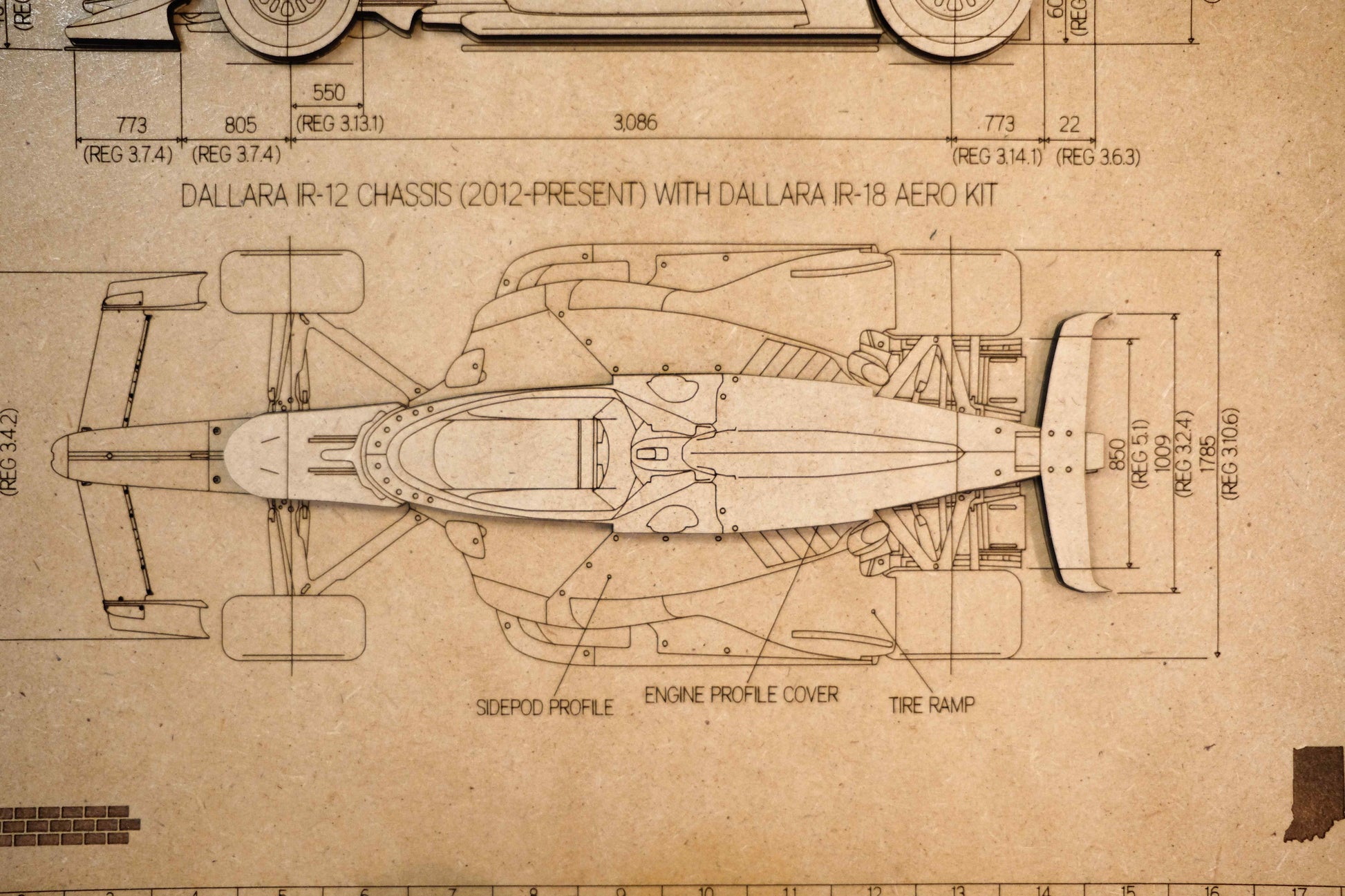 Indy 500 3D wood art – Indianapolis Motor Speedway decor by PayneCraft