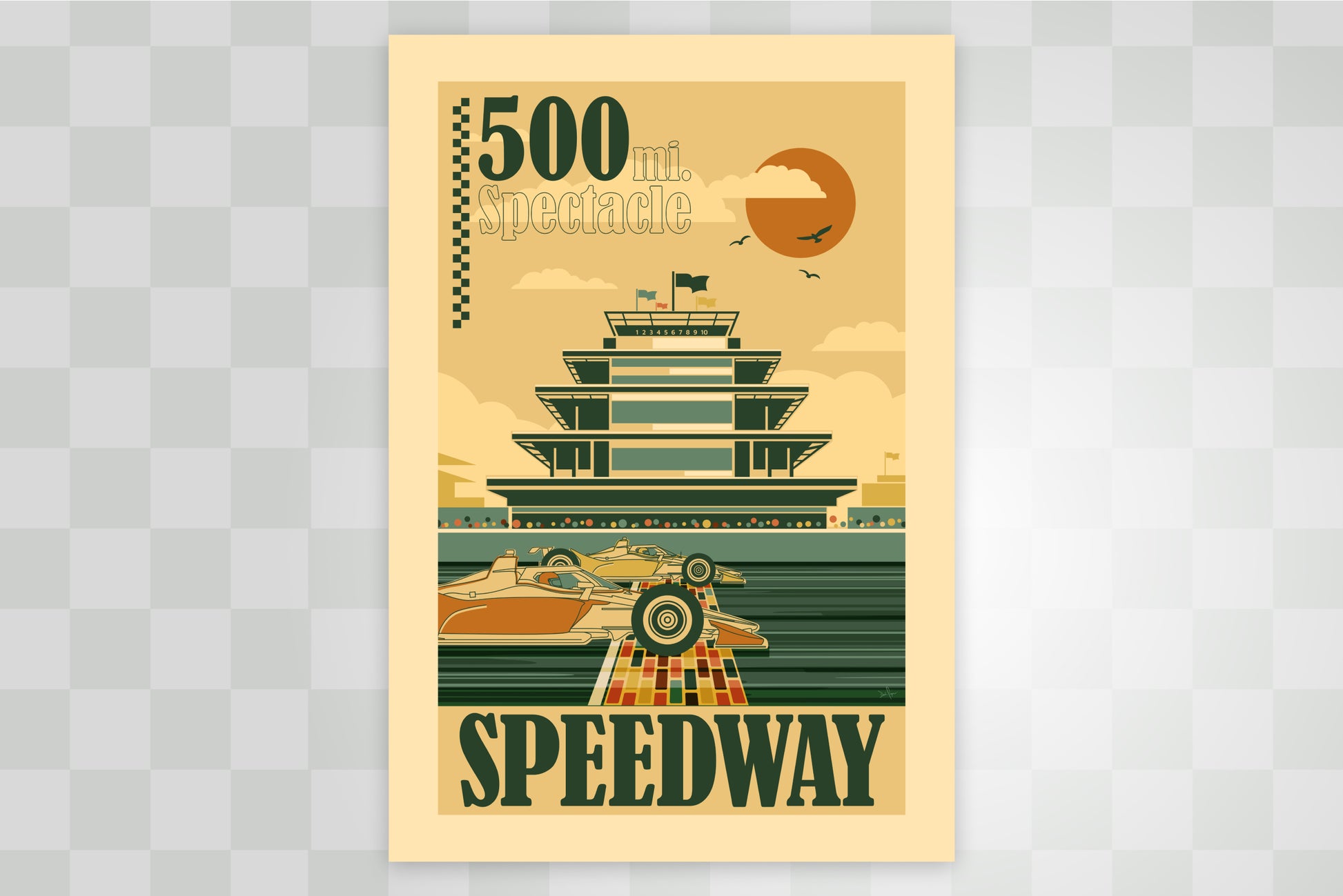 Indy 500 art print – Indianapolis Motor Speedway® vintage racing poster by PayneCraft