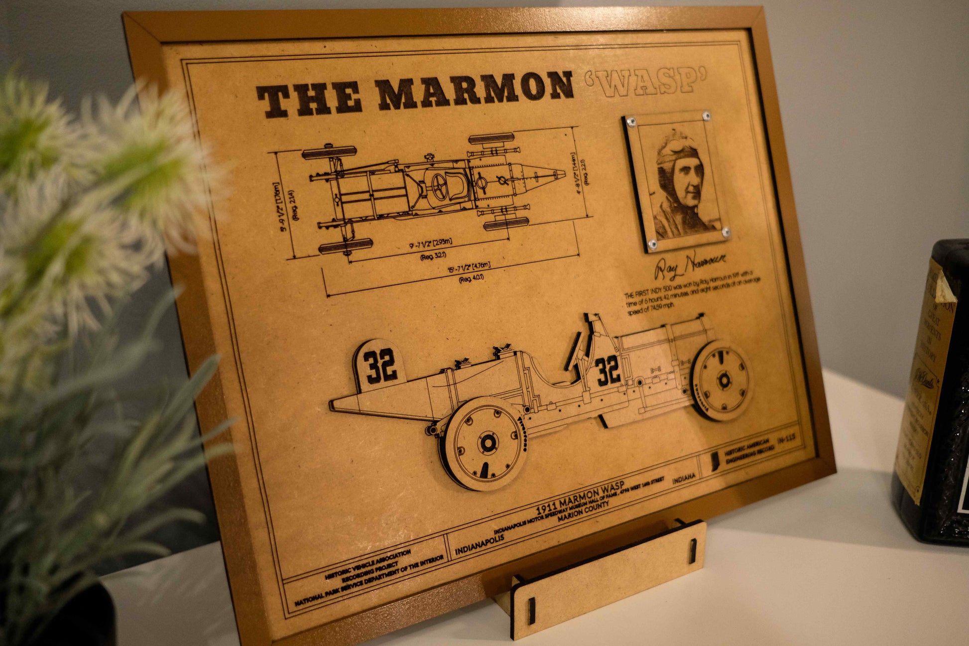 Indy 500 3D wood art – Indianapolis Motor Speedway® decor by PayneCraft