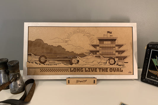 Indy 500 3D wood art – Indianapolis Motor Speedway decor by PayneCraft