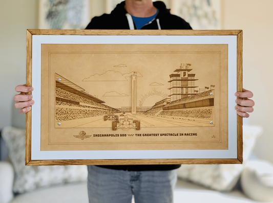 Indy 500 3D wood art – Indianapolis Motor Speedway decor by PayneCraft