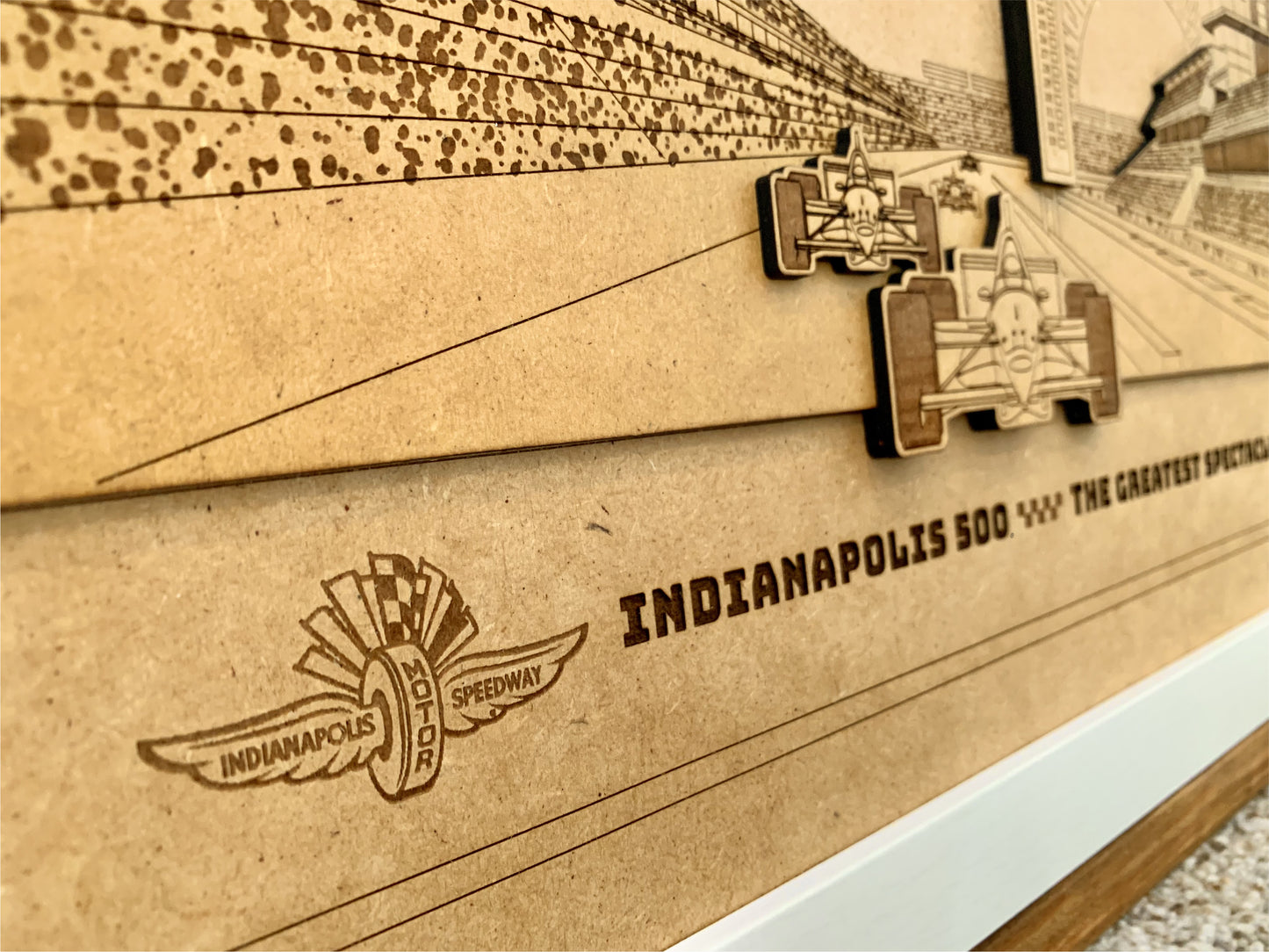 Indianapolis Motor Speedway® Woodcraft Art Display - Made to Order