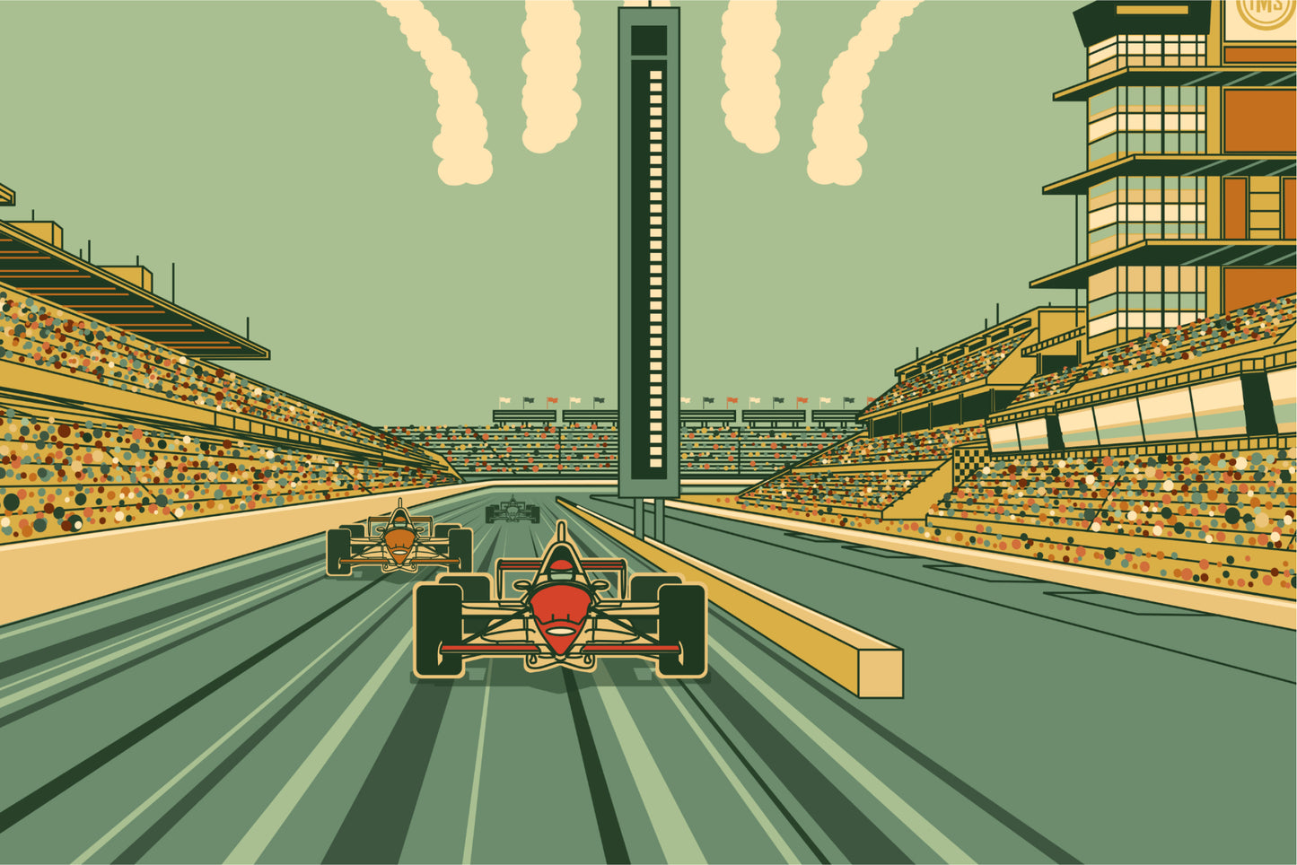 Indy 500 art print – Indianapolis Motor Speedway® vintage racing poster by PayneCraft