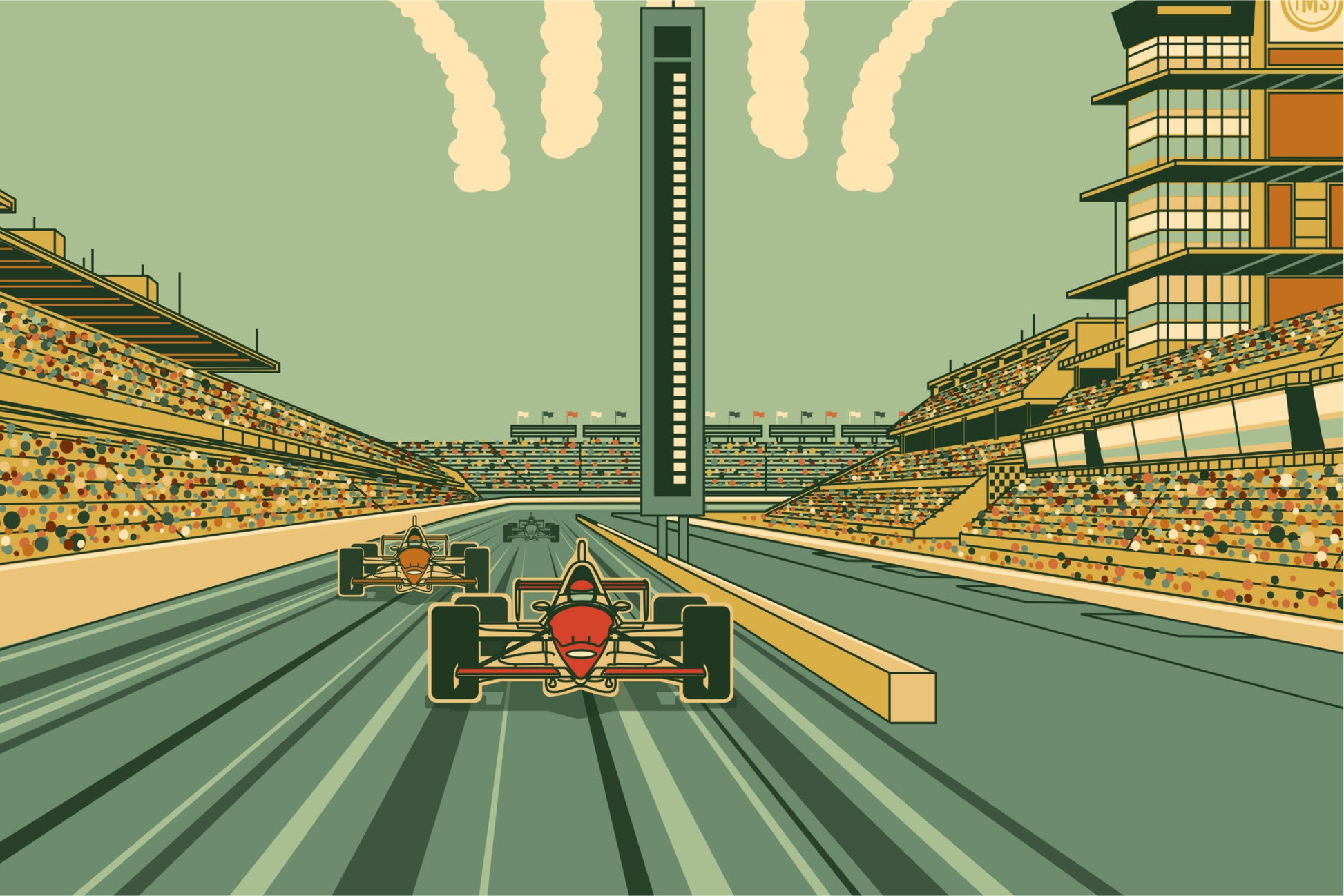 Indy 500 art print – Indianapolis Motor Speedway® vintage racing poster by PayneCraft