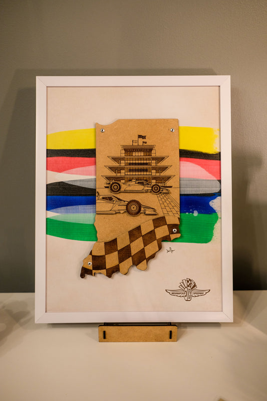 Indy 500 3D wood art – Indianapolis Motor Speedway decor by PayneCraft
