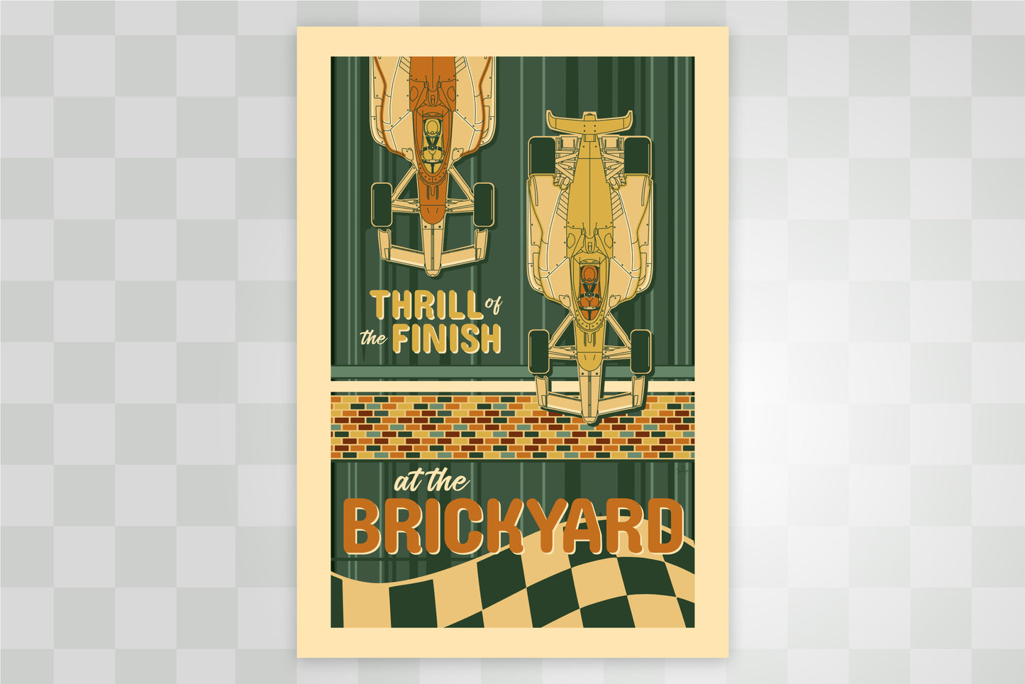 Indy 500 art print – Indianapolis Motor Speedway® vintage racing poster by PayneCraft