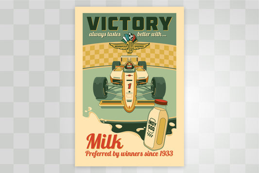 Indy 500 art print – Indianapolis Motor Speedway vintage racing poster by PayneCraft
