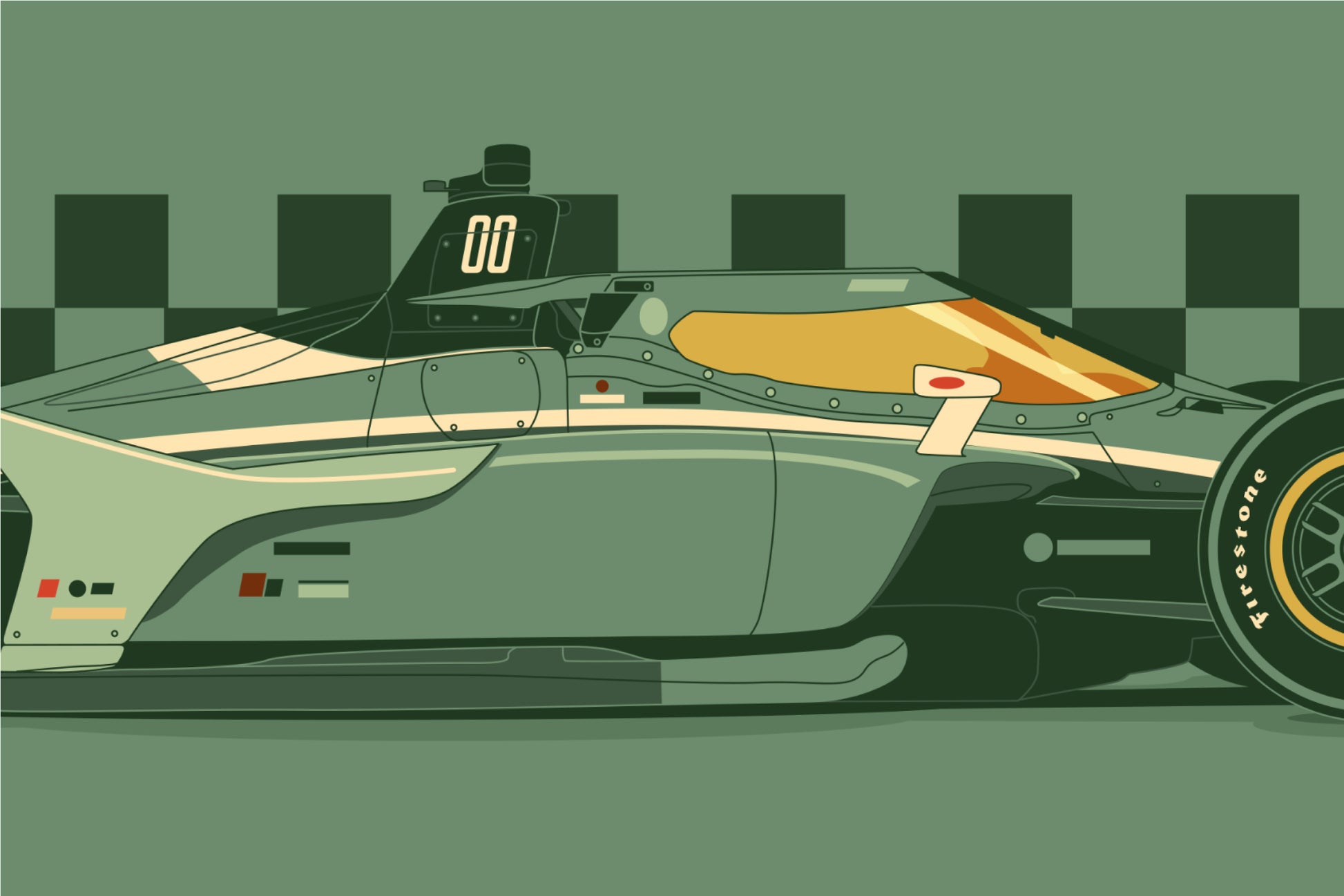 Indy 500 art print – Indianapolis Motor Speedway® vintage racing poster by PayneCraft