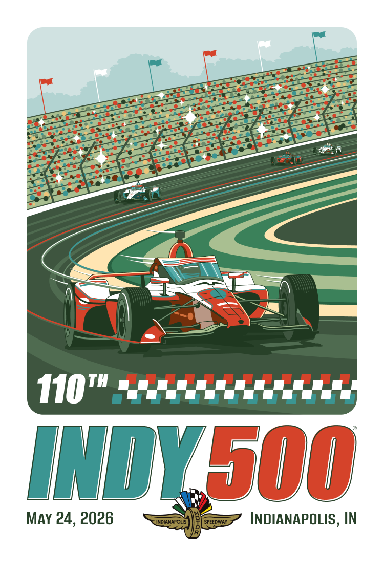 2026 Indianapolis 500® Officially Licensed Limited-Edition Retro Art Print